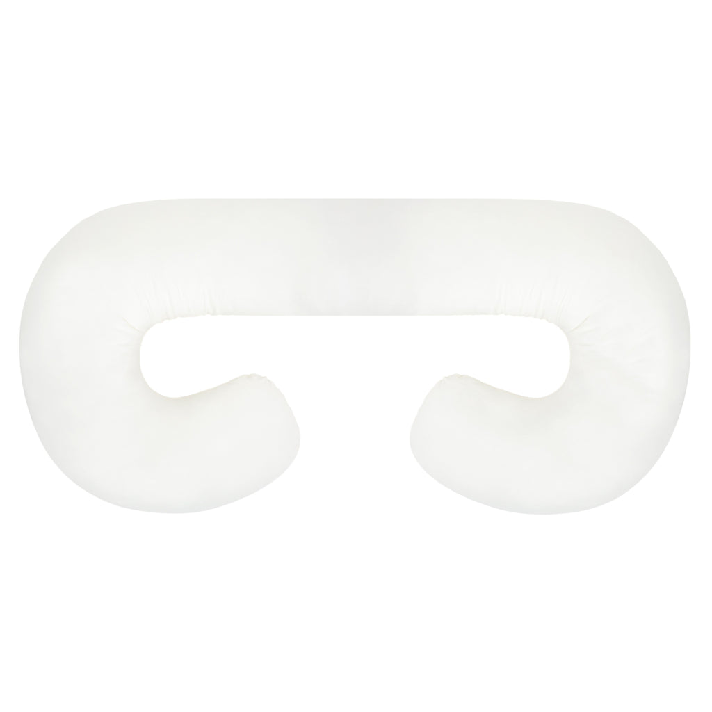 Coussin de grossesse en C – coton bio beige