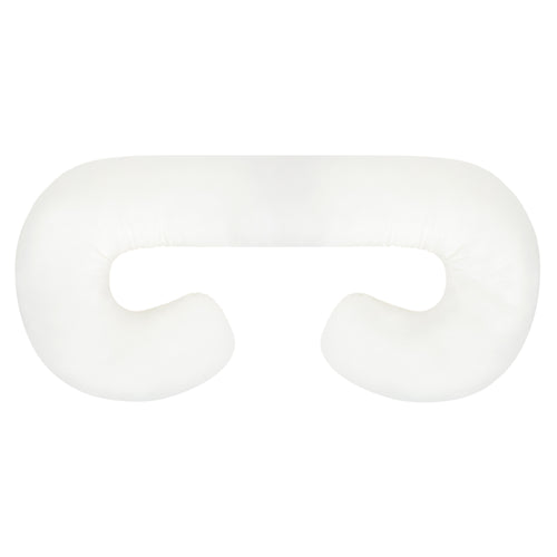 Coussin de grossesse en C – coton bio beige