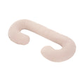 Coussin de grossesse en C – coton bio beige foncé