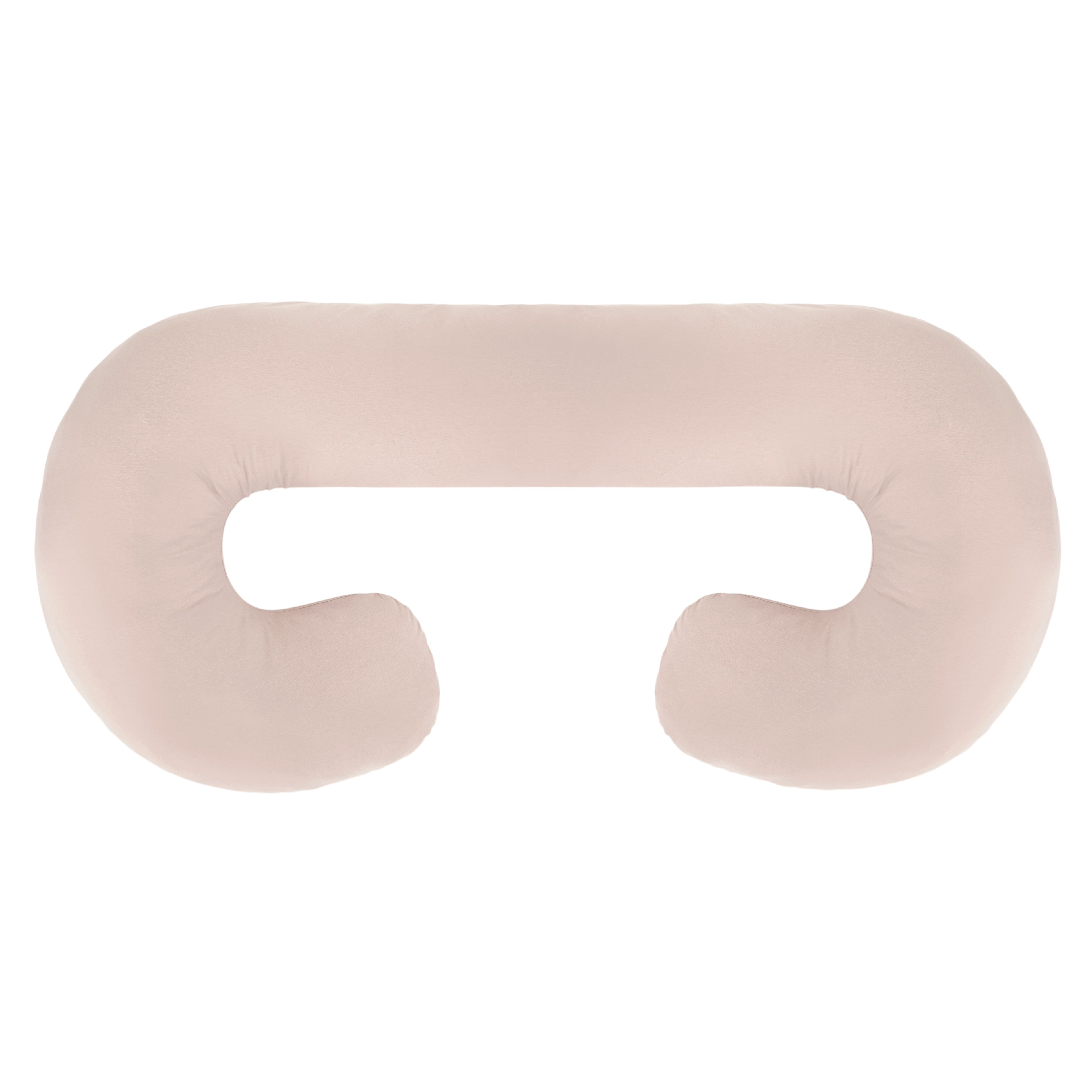 Coussin de grossesse en C – coton bio beige foncé