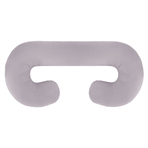 Coussin de grossesse en C – coton bio gris