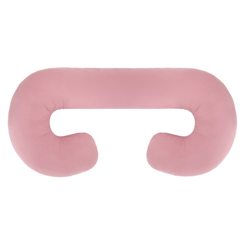 Coussin de grossesse en C – coton bio rose
