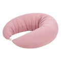 Coussin de grossesse et d’allaitement en C – coton bio rose