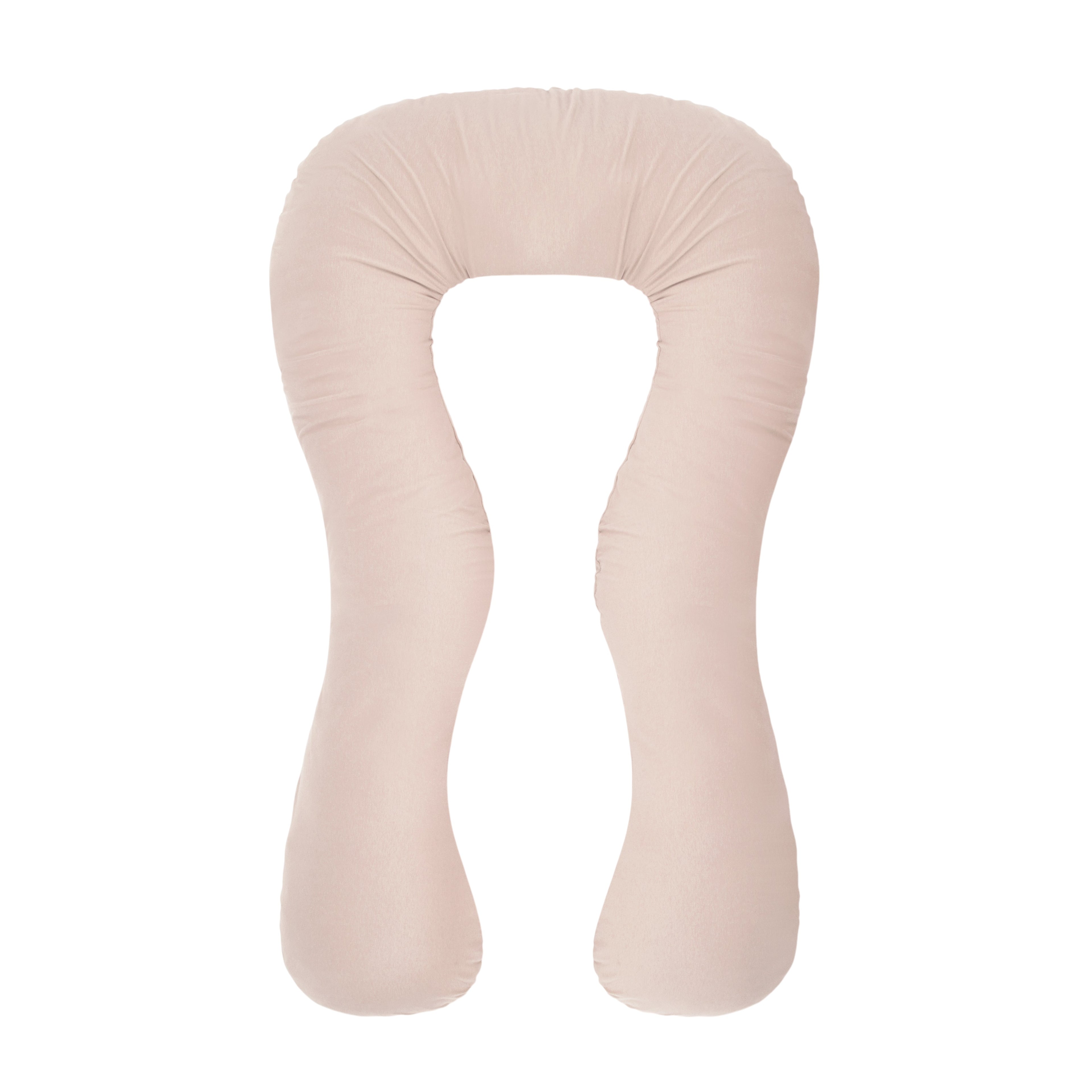 Coussin de grossesse et d’allaitement en U – coton bio beige foncé