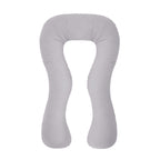 Coussin de grossesse et d’allaitement en U – coton bio gris