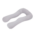 Coussin de grossesse et d’allaitement en U – coton bio gris